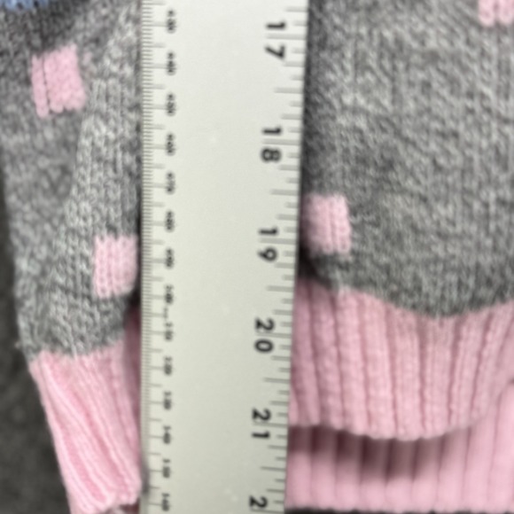 Vintage 80s Sweater Dancing Pig Hearts Fairy Kei Harajuku All Over Print‎ Size M - Picture 4 of 10